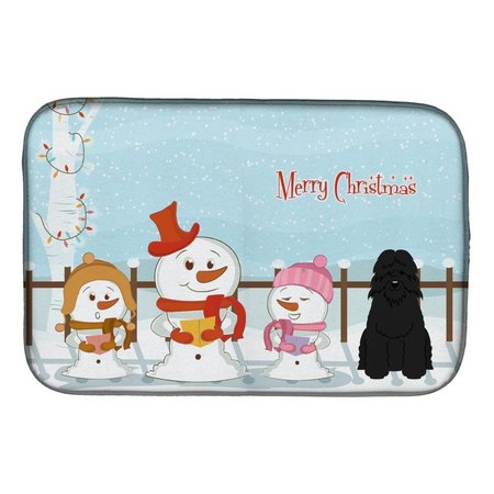 CAROLINES TREASURES Merry Christmas Carolers Bouvier Des Flandres Dish Drying Mat BB2405DDM